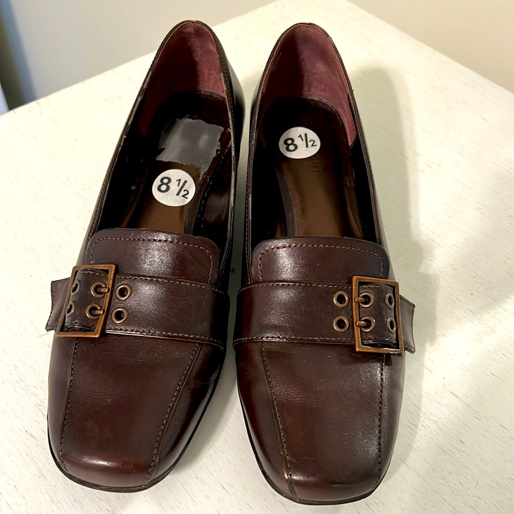 Rockport Women’s Classic Brown with Buckle Leather Monk Strap / Size 8-1/2